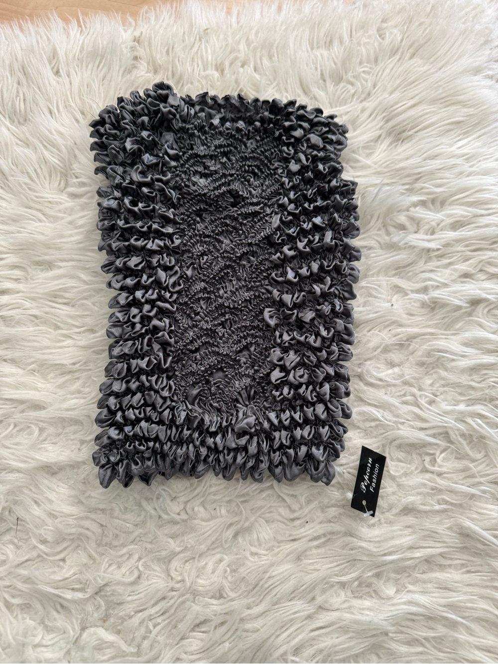 NWT Y2K Silver Popcorn Fashion Tank OS